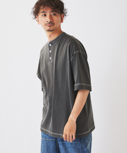 Healthknit(ヘルスニット)の「《追加》Healthknit / ヘルスニット 別注 ヘンリーネックTシャツ(Tシャツ/カットソー・メンズ・ブラック系その他/ホワイト/グレー/ブラウン/ネイビー・LARGE/X-LARGE/MEDIUM/SMALL)」の20枚目の写真