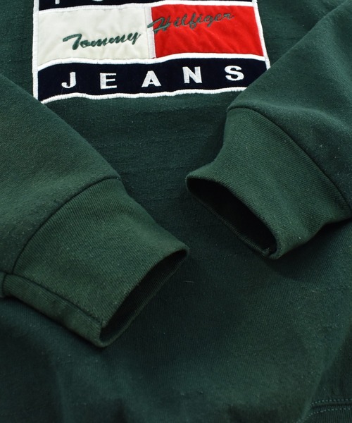 TOMMY HILFIGER（トミーヒルフィガー）の「【USED】90’s TOMMY HILFIGER “TOMMY JEANS” ロゴ スウェット（スウェット・メンズ・グリーン・X-LARGE）」の4枚目の写真