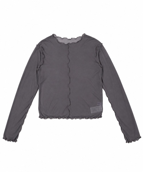 PUNYUS(プニュズ)の「【NEW SIZE】メロウシアートップス(Tシャツ/カットソー・レディース・イエロー/ブラック/ダークグレー/アイボリー/サックスブルー/カーキ・1/2/3/4/5)」の3枚目の写真