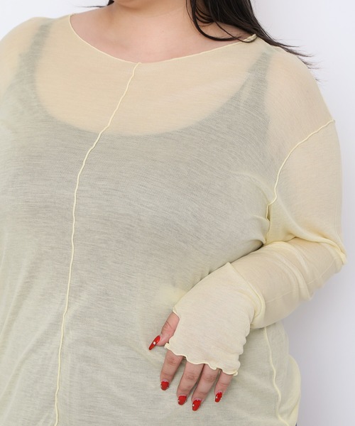 PUNYUS(プニュズ)の「【NEW SIZE】メロウシアートップス(Tシャツ/カットソー・レディース・イエロー/ブラック/ダークグレー/アイボリー/サックスブルー/カーキ・1/2/3/4/5)」の15枚目の写真