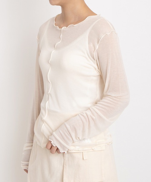 PUNYUS(プニュズ)の「【NEW SIZE】メロウシアートップス(Tシャツ/カットソー・レディース・イエロー/ブラック/ダークグレー/アイボリー/サックスブルー/カーキ・1/2/3/4/5)」の19枚目の写真