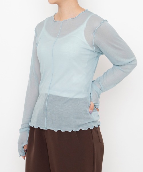 PUNYUS(プニュズ)の「【NEW SIZE】メロウシアートップス(Tシャツ/カットソー・レディース・イエロー/ブラック/ダークグレー/アイボリー/サックスブルー/カーキ・1/2/3/4/5)」の7枚目の写真
