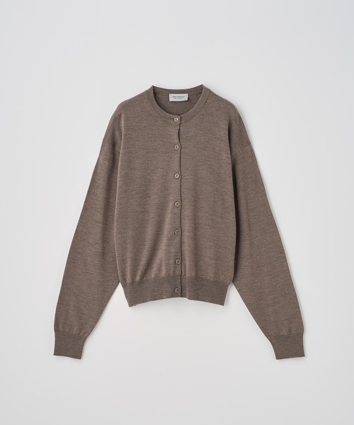 JOHN SMEDLEY ニットポロ カーディガン ブラウン M オーバーサイズ長袖ニットカーディガン（カーディガン/ボレロ）｜JOHN