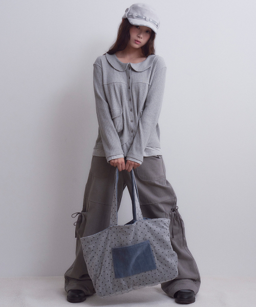 OAFISH(オアフィッシュ)の「Reversible Corduroy Tote Bag, Teal(トートバッグ・レディース・その他・FREE)」の4枚目の写真