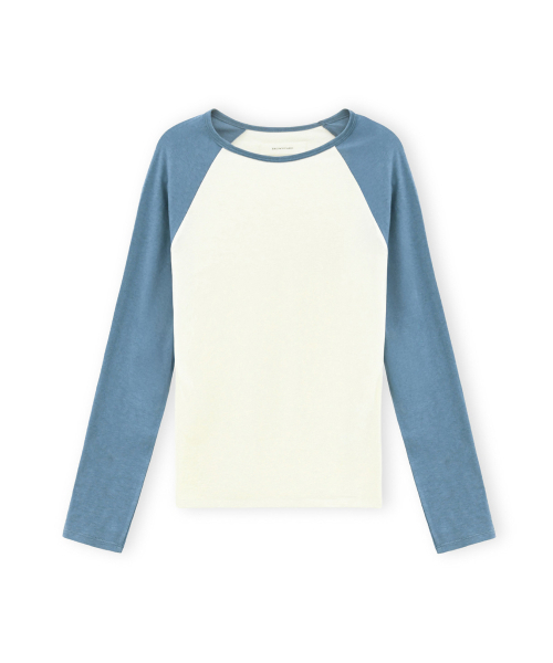 BROWNYARD(ブラウンヤード)の「W ラグラン ロングスリーブ, ブルー(Tシャツ/カットソー・レディース・その他・1/2)」の1枚目の写真