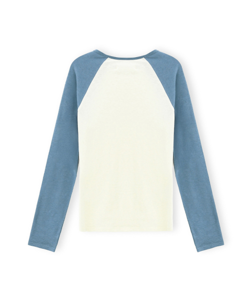 BROWNYARD(ブラウンヤード)の「W ラグラン ロングスリーブ, ブルー(Tシャツ/カットソー・レディース・その他・1/2)」の2枚目の写真