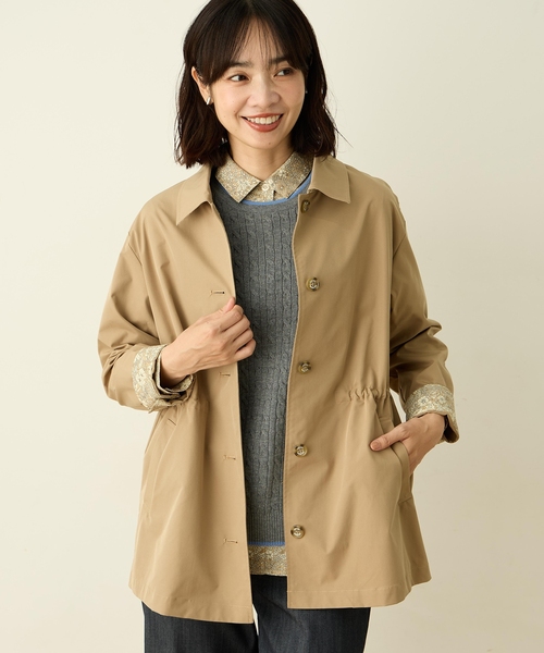 DECOY SINCE 1981(デコイシンスイチキュウハチイチ)の「【Liberty】リバティプリントステンカラーコート【はっ水】(その他アウター・レディース・ベージュ/ネイビー・9号/11号)」の17枚目の写真