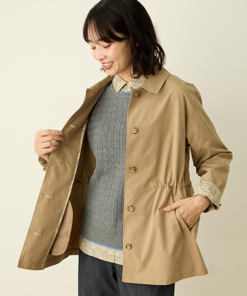 DECOY SINCE 1981(デコイシンスイチキュウハチイチ)の「【Liberty】リバティプリントステンカラーコート【はっ水】(その他アウター・レディース・ベージュ/ネイビー・9号/11号)」の19枚目の写真