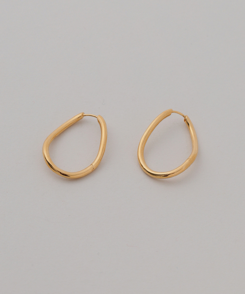 VERMEIL par iena(ヴェルメイユパーイエナ)の「JOSEPHINE STUDIO ジョセフィン・ストゥディオ Thorn Hoop Oval Plated(ピアス(両耳用)・レディース・ゴールド・FREE)」の2枚目の写真