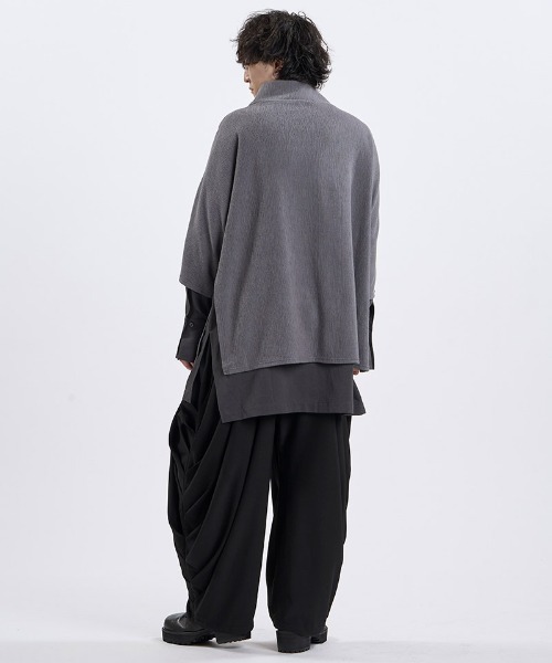 NO ID.(ノーアイディ)の「mlt5869- ランダムテレコドッキングオフタートルPO カットソー(459006-593T)(Tシャツ/カットソー・メンズ・グレー/ホワイト×ライトグレー/ブラック・ONE SIZE)」の16枚目の写真