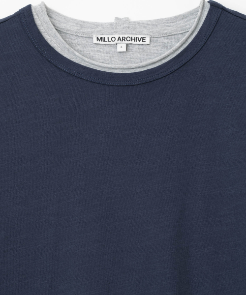 Millo Archive（ミロ アーカイブ）の「ロウエッジ レイヤード ロングスリーブ [ネイビー]（Tシャツ/カットソー・レディース・その他・MEDIUM/LARGE/X-LARGE）」の2枚目の写真