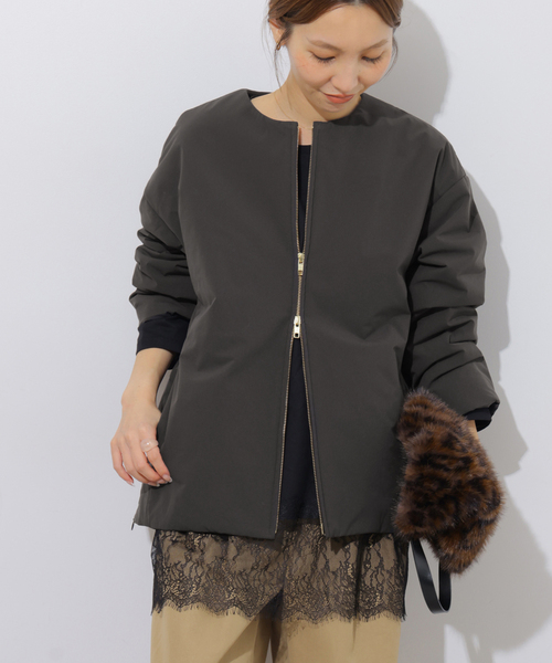 JOURNAL STANDARD relume(ジャーナルスタンダード レリューム)の「《追加》パフィーノーカラーサイドジップブルゾン(その他アウター・レディース・アイボリー/カーキ/ブラック・FREE)」の8枚目の写真