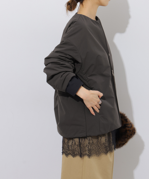 JOURNAL STANDARD relume(ジャーナルスタンダード レリューム)の「《追加》パフィーノーカラーサイドジップブルゾン(その他アウター・レディース・アイボリー/カーキ/ブラック・FREE)」の10枚目の写真