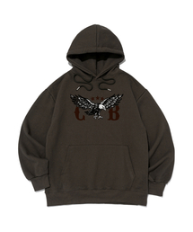 [裏起毛選択] FLY ウィングエンブレム フードTシャツ (カーキ)