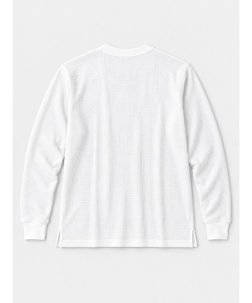 OXA(オグザ)の「ワッフル無地ロングTシャツ 長袖カットソー OXA(Tシャツ/カットソー・メンズ・ホワイト/ブラック・MEDIUM/LARGE)」の7枚目の写真