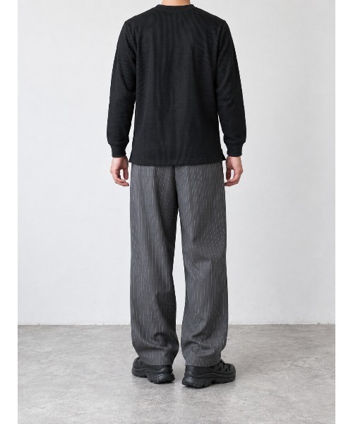 OXA(オグザ)の「ワッフル無地ロングTシャツ 長袖カットソー OXA(Tシャツ/カットソー・メンズ・ホワイト/ブラック・MEDIUM/LARGE)」の10枚目の写真
