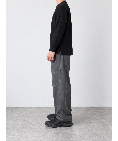 OXA(オグザ)の「ワッフル無地ロングTシャツ 長袖カットソー OXA(Tシャツ/カットソー・メンズ・ホワイト/ブラック・MEDIUM/LARGE)」の9枚目の写真
