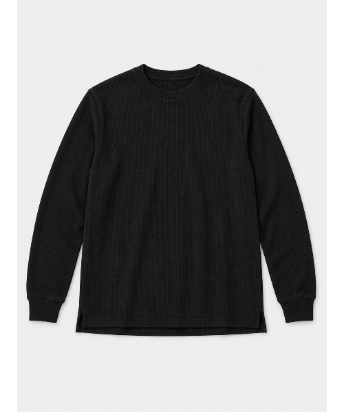 OXA(オグザ)の「ワッフル無地ロングTシャツ 長袖カットソー OXA(Tシャツ/カットソー・メンズ・ホワイト/ブラック・MEDIUM/LARGE)」の11枚目の写真