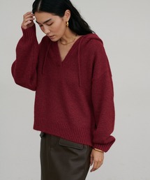 LARUTA（ラルータ）の「【LARUTA】［WEB限定］モヘアフード付きスキッパープルオーバー（ニット/セーター）」