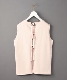 BEAUTY&amp;YOUTH UNITED ARROWS - ROKU 6 コットンサイドリボンノースリーブ BEAUTY&YOUTH UNITED ARROWS（ビューティーアンドユース