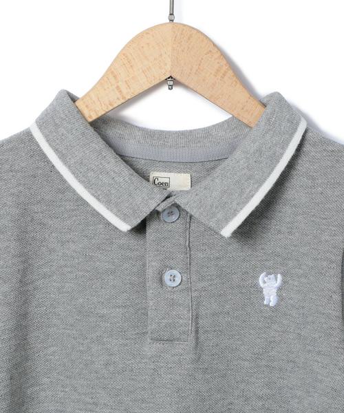coen（コーエン）の「【coen kids】鹿の子ポロシャツワンピース（シャツワンピース・キッズ・グレー/イエロー・110/130/140/150/100/120）」の4枚目の写真