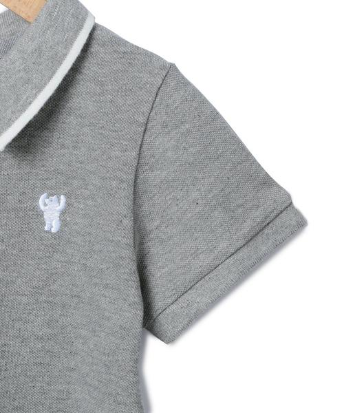 coen（コーエン）の「【coen kids】鹿の子ポロシャツワンピース（シャツワンピース・キッズ・グレー/イエロー・110/130/140/150/100/120）」の5枚目の写真