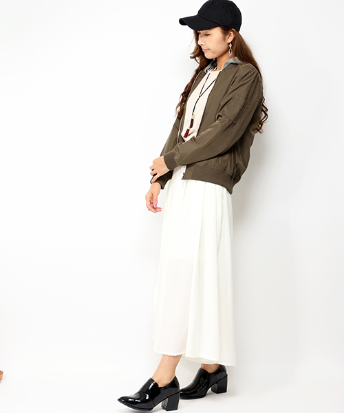 VENCEEXCHANGE（ヴァンスエクスチェンジ）の「フード付MA-1（MA-1・レディース・ブラック/ダークグリーン/梅・MEDIUM）」の17枚目の写真