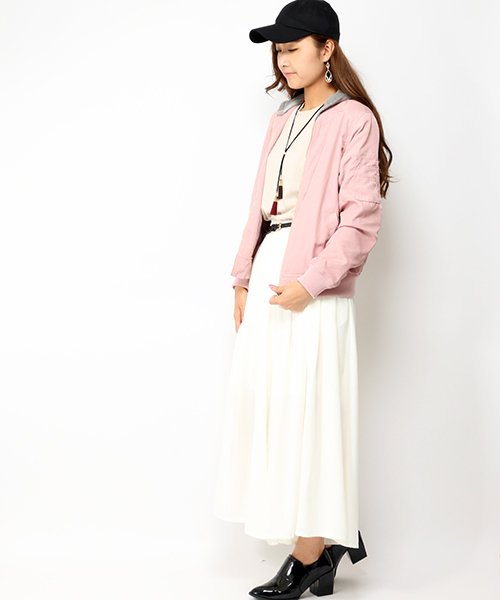 VENCEEXCHANGE（ヴァンスエクスチェンジ）の「フード付MA-1（MA-1・レディース・ブラック/ダークグリーン/梅・MEDIUM）」の18枚目の写真