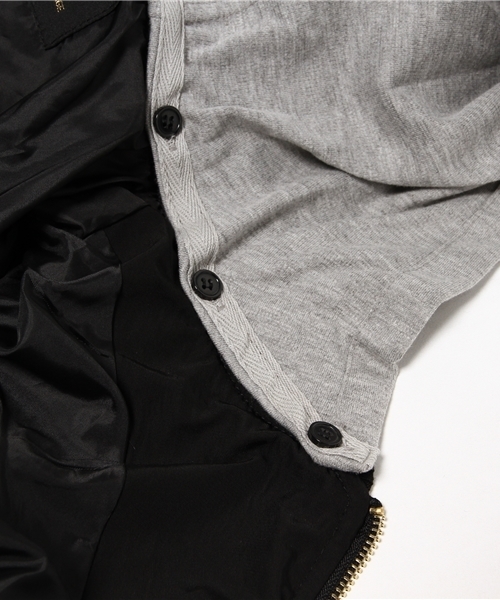 VENCEEXCHANGE（ヴァンスエクスチェンジ）の「フード付MA-1（MA-1・レディース・ブラック/ダークグリーン/梅・MEDIUM）」の10枚目の写真