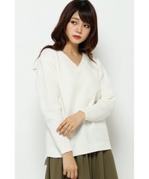 VENCEEXCHANGE | ポリウーリーVネックニット                (ニット/セーター)