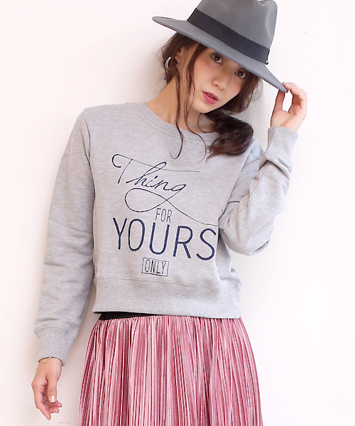 Bou Jeloud(ブージュルード)の「付衿セット裏毛プルオーバー(Tシャツ/カットソー・レディース・杢グレー/ネイビー/アイボリー・M)」の1枚目の写真