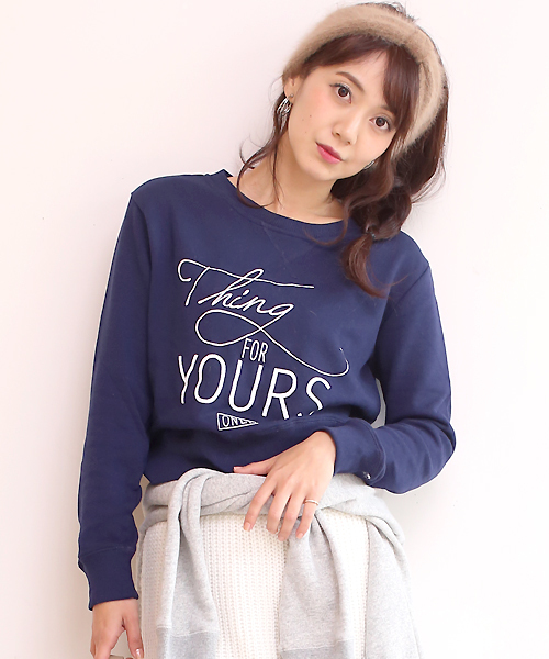 Bou Jeloud(ブージュルード)の「付衿セット裏毛プルオーバー(Tシャツ/カットソー・レディース・杢グレー/ネイビー/アイボリー・M)」の3枚目の写真