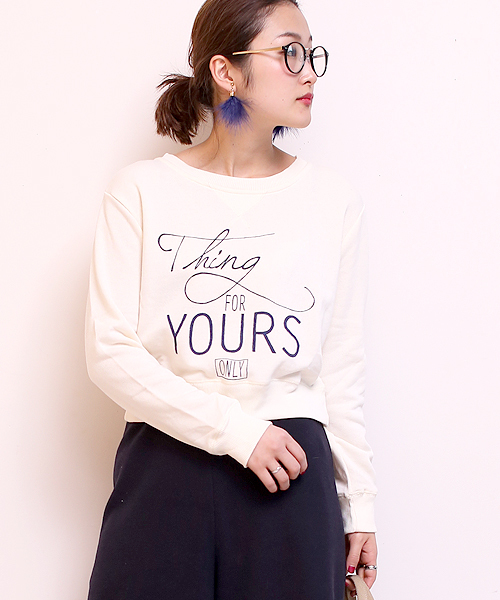Bou Jeloud(ブージュルード)の「付衿セット裏毛プルオーバー(Tシャツ/カットソー・レディース・杢グレー/ネイビー/アイボリー・M)」の2枚目の写真