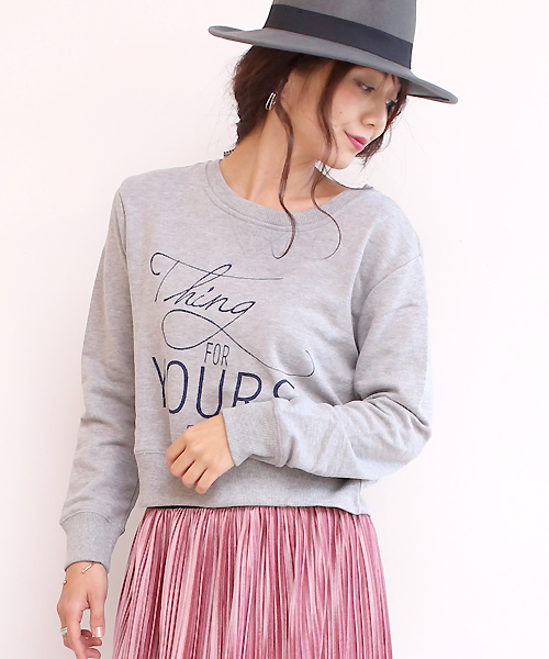 Bou Jeloud(ブージュルード)の「付衿セット裏毛プルオーバー(Tシャツ/カットソー・レディース・杢グレー/ネイビー/アイボリー・M)」の6枚目の写真