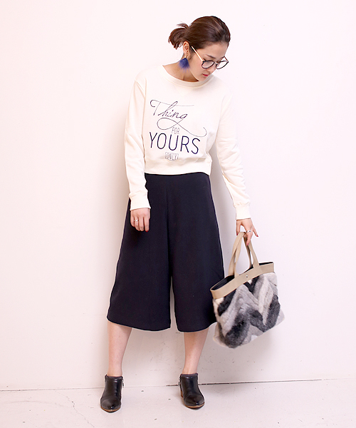 Bou Jeloud(ブージュルード)の「付衿セット裏毛プルオーバー(Tシャツ/カットソー・レディース・杢グレー/ネイビー/アイボリー・M)」の21枚目の写真