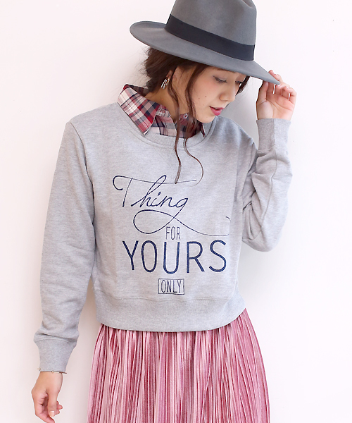 Bou Jeloud(ブージュルード)の「付衿セット裏毛プルオーバー(Tシャツ/カットソー・レディース・杢グレー/ネイビー/アイボリー・M)」の18枚目の写真