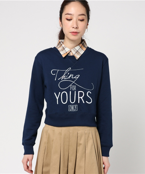 Bou Jeloud(ブージュルード)の「付衿セット裏毛プルオーバー(Tシャツ/カットソー・レディース・杢グレー/ネイビー/アイボリー・M)」の13枚目の写真