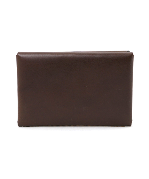ふるさと納税 小物 福岡県 糸島市  Dark Brown DURAM カードケース2 名刺入れ 本革 レザー 16009 Duram Factory／ドゥラムファクトリー AJE028-3 Dark Brown DURAM カード ケース 2ポケット / 名刺入れ 本革 レザー 16009