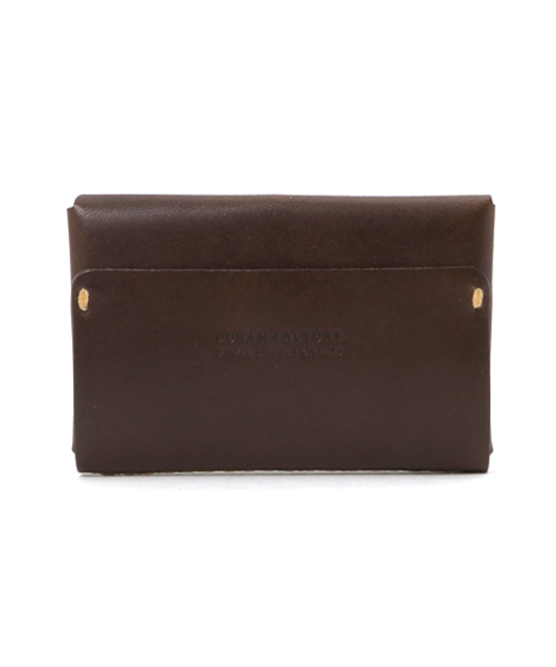ふるさと納税 小物 福岡県 糸島市  Dark Brown DURAM カードケース2 名刺入れ 本革 レザー 16009 Duram Factory／ドゥラムファクトリー AJE028-3 Dark Brown DURAM カード ケース 2ポケット / 名刺入れ 本革 レザー 16009