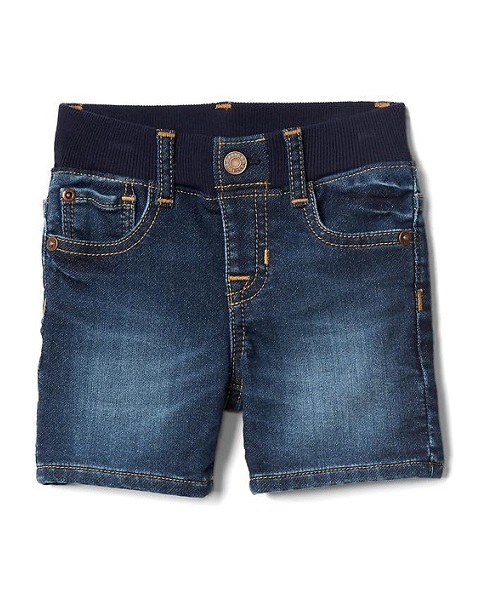 GAP(ギャップ)の「Gap プルオン スーパーソフト デニムショートパンツ(デニムパンツ・キッズ・インディゴブルー・70cm/50cm/80cm/60cm/90cm)」の1枚目の写真