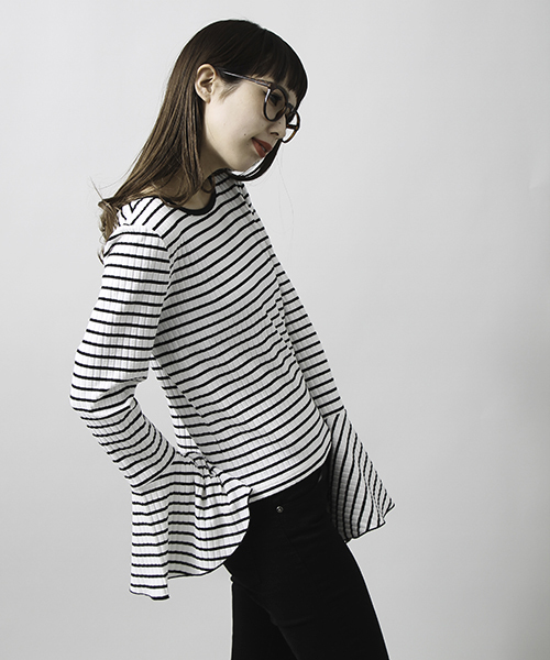 WEGO（ウィゴー）の「WEGO/2WAYベルスリーブカットソー（Tシャツ/カットソー・レディース・オフホワイト/ピンク/ホワイト系その他5/ブラック・FREE）」の21枚目の写真