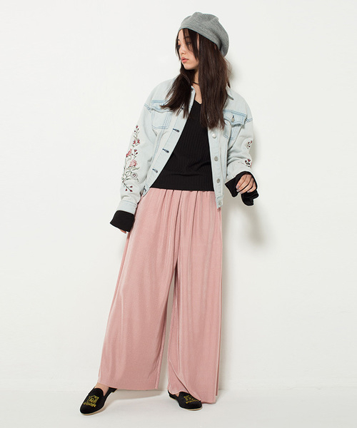 WEGO（ウィゴー）の「WEGO/2WAYベルスリーブカットソー（Tシャツ/カットソー・レディース・オフホワイト/ピンク/ホワイト系その他5/ブラック・FREE）」の6枚目の写真