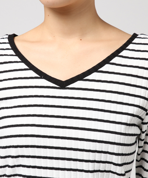 WEGO（ウィゴー）の「WEGO/2WAYベルスリーブカットソー（Tシャツ/カットソー・レディース・オフホワイト/ピンク/ホワイト系その他5/ブラック・FREE）」の17枚目の写真