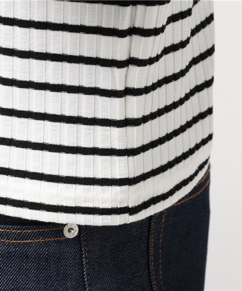 WEGO（ウィゴー）の「WEGO/2WAYベルスリーブカットソー（Tシャツ/カットソー・レディース・オフホワイト/ピンク/ホワイト系その他5/ブラック・FREE）」の7枚目の写真