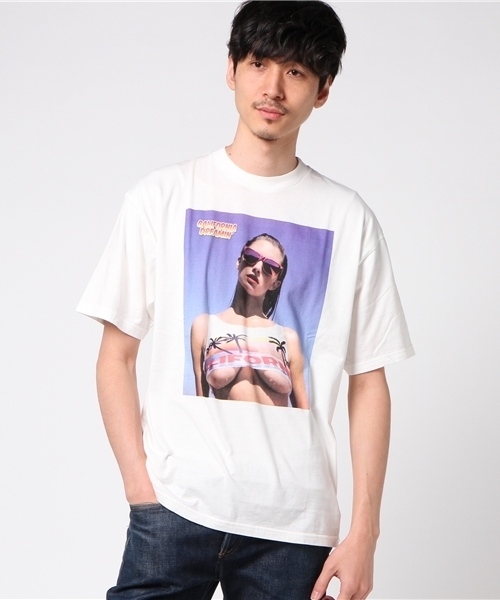 HYSTERIC GLAMOUR（ヒステリックグラマー）の「TR-CA DREAMIN’-RE プリント Tシャツ（Tシャツ/カットソー・メンズ・ホワイト/ブラック/イエロー・X-SMALL/SMALL/MEDIUM/LARGE）」の13枚目の写真