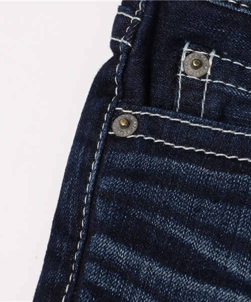 MOUSSY（マウジー）の「NYLON fit Straight Slim（デニムパンツ