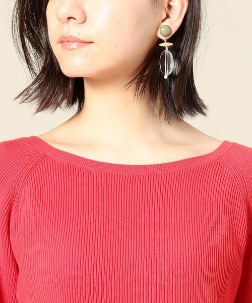 BEAUTY&YOUTH UNITED ARROWS(ビューティーアンドユースユナイテッドアローズ)の「BY クロップドバックVネック5分袖ニット ◆(ニット/セーター・レディース・ホワイト/ブラック/オレンジ・FREE)」の8枚目の写真