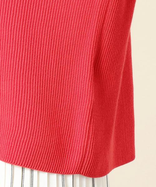 BEAUTY&YOUTH UNITED ARROWS(ビューティーアンドユースユナイテッドアローズ)の「BY クロップドバックVネック5分袖ニット ◆(ニット/セーター・レディース・ホワイト/ブラック/オレンジ・FREE)」の11枚目の写真