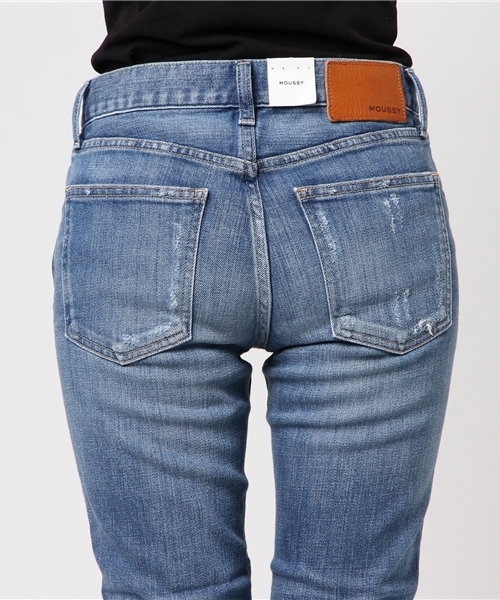 MOUSSY（マウジー）の「iSKO COMFORT Aurora SKINNY（デニムパンツ・レディース・ブルー・26inch/27inch/23inch/24inch/25inch）」の6枚目の写真