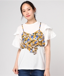 WEGO | WEGO/リボンビスチェレイヤードフリルTシャツ(Tシャツ/カットソー)